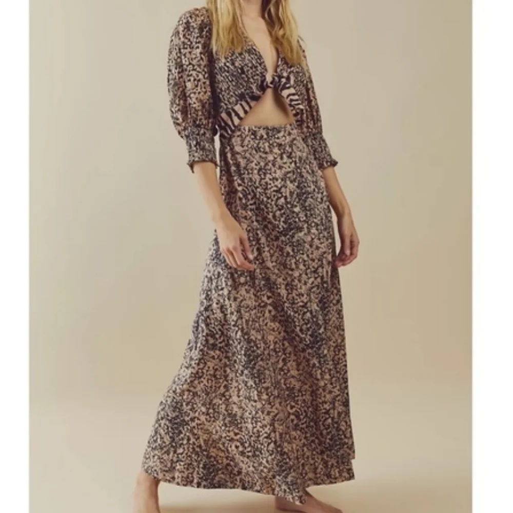 Free People String Of Hearts Maxi Dress In Cream Combo